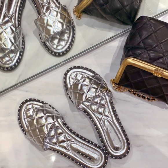 Just In Glam SILVER SANDAL - Picture 2 of 2